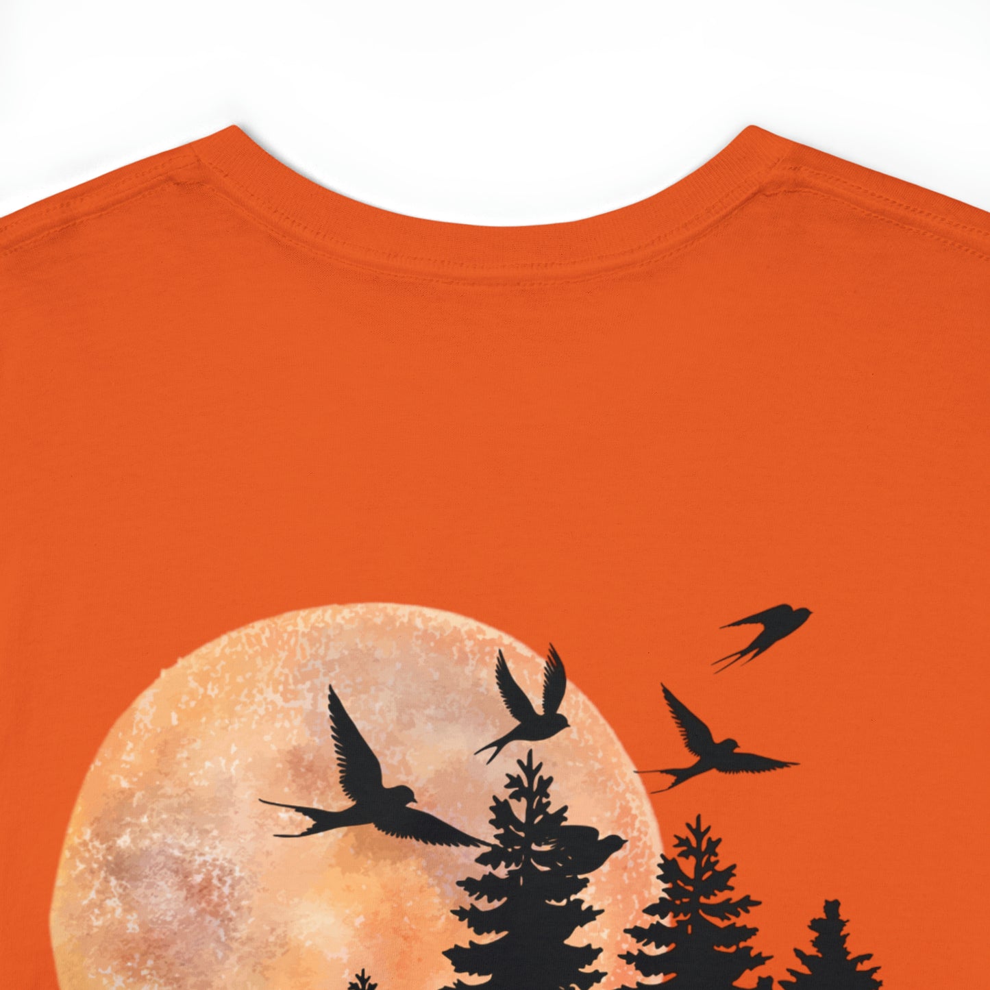 Moon Skull Backprint Unisex Heavy Cotton Tee
