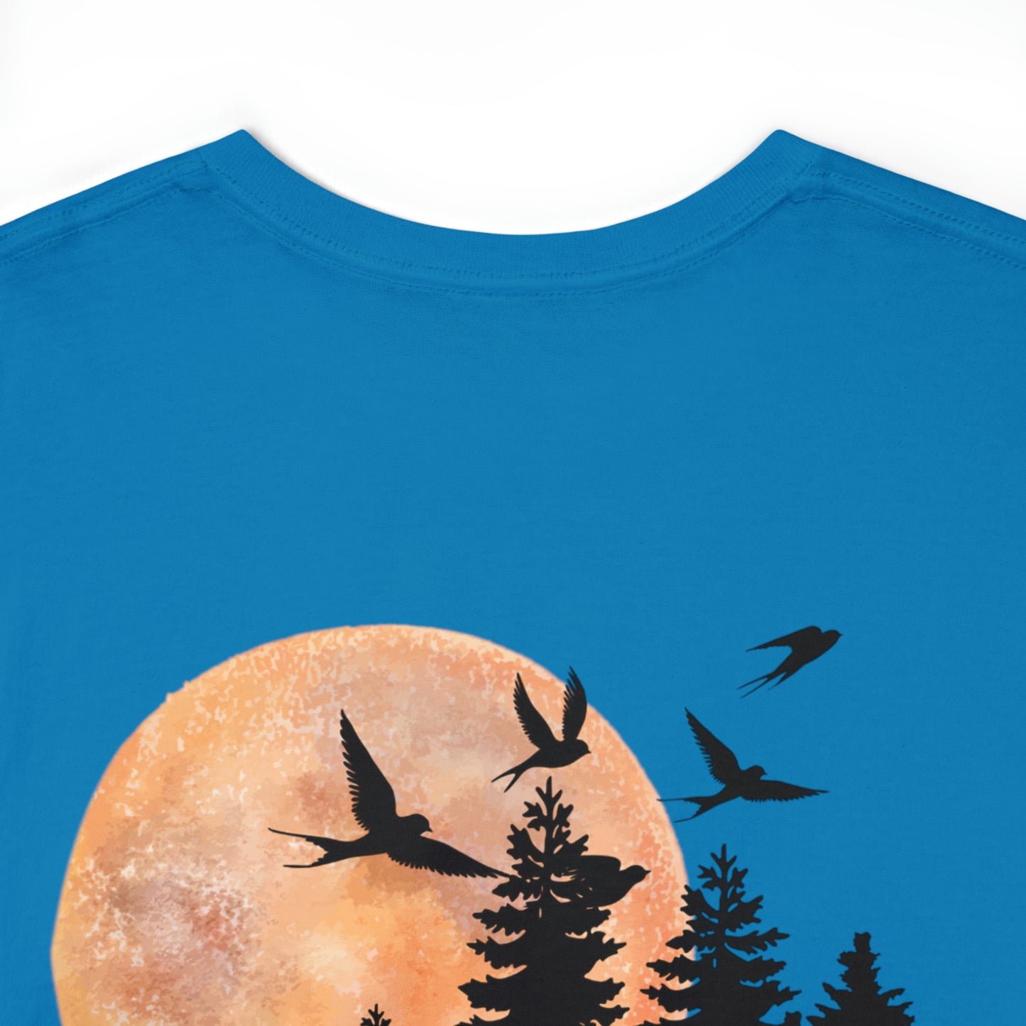 Moon Skull Backprint Unisex Heavy Cotton Tee