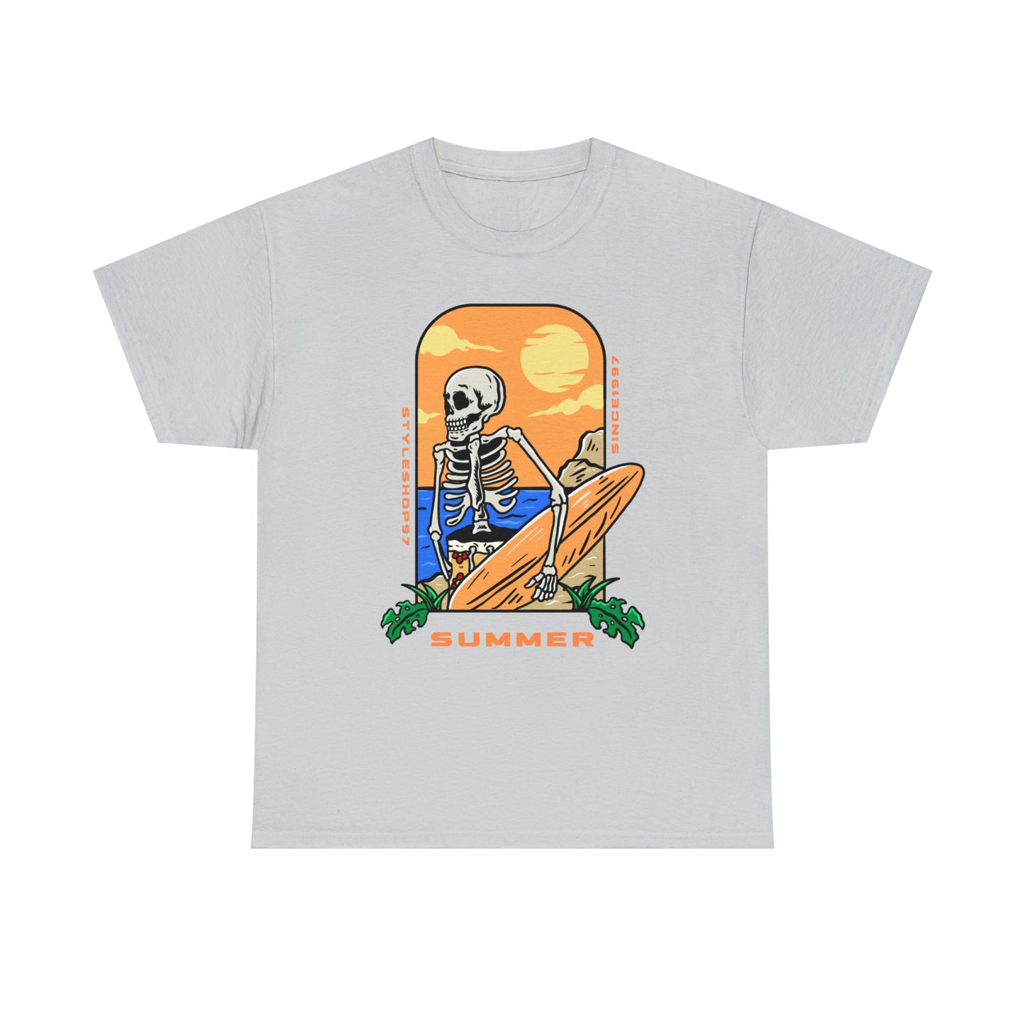 Summer Skeleton Unisex Heavy Cotton Tee