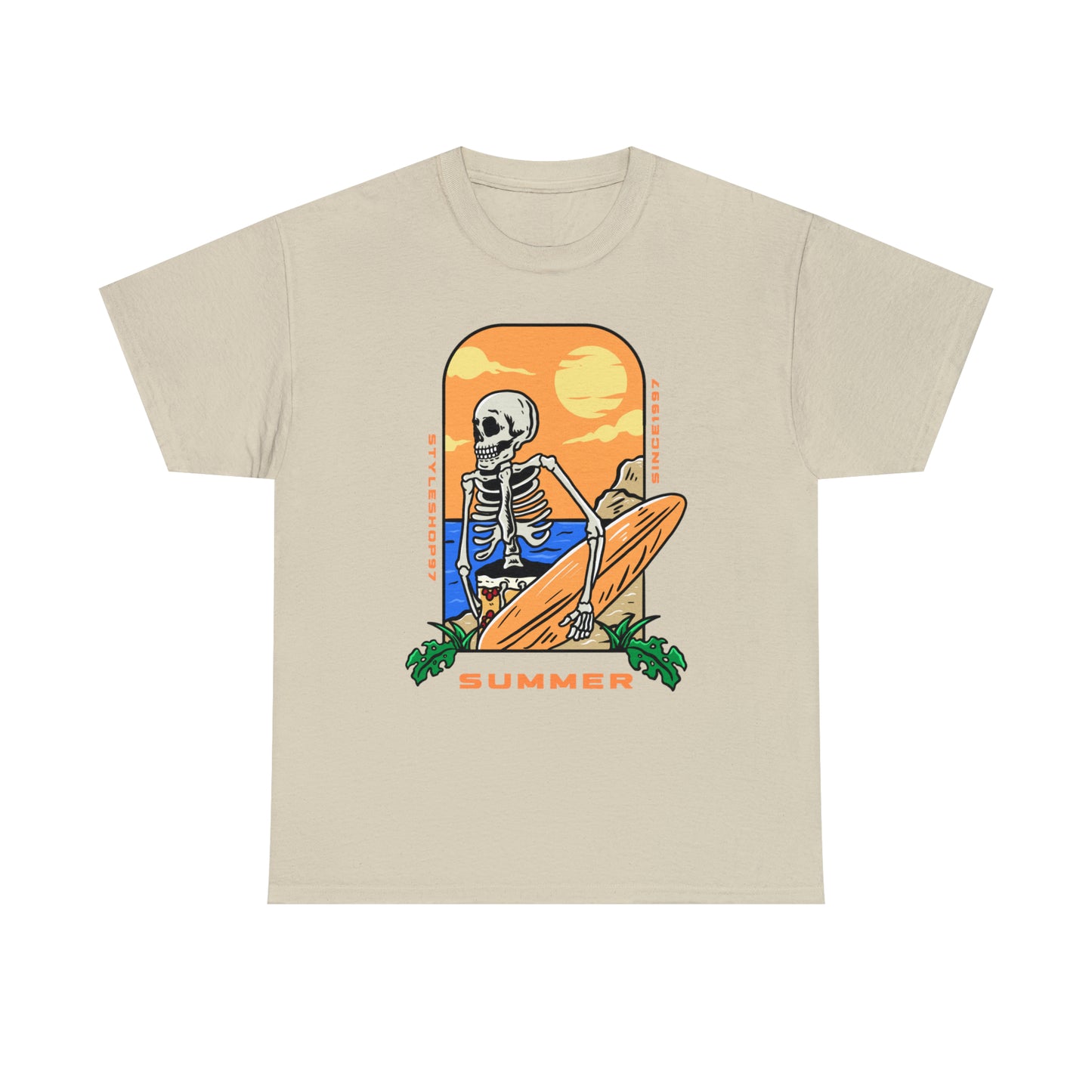 Summer Skeleton Unisex Heavy Cotton Tee
