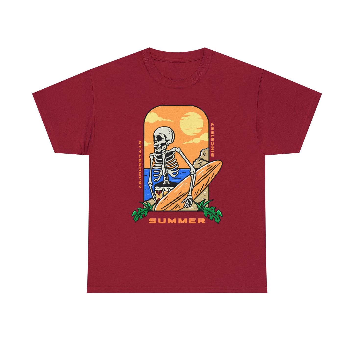 Summer Skeleton Unisex Heavy Cotton Tee