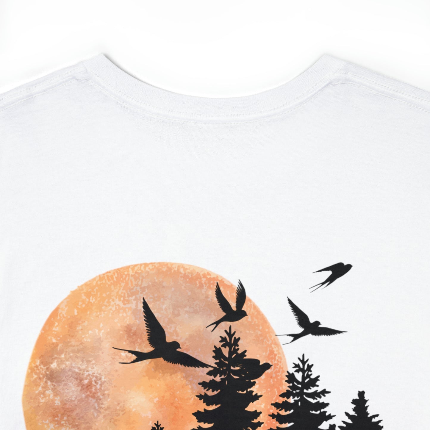 Moon Skull Backprint Unisex Heavy Cotton Tee
