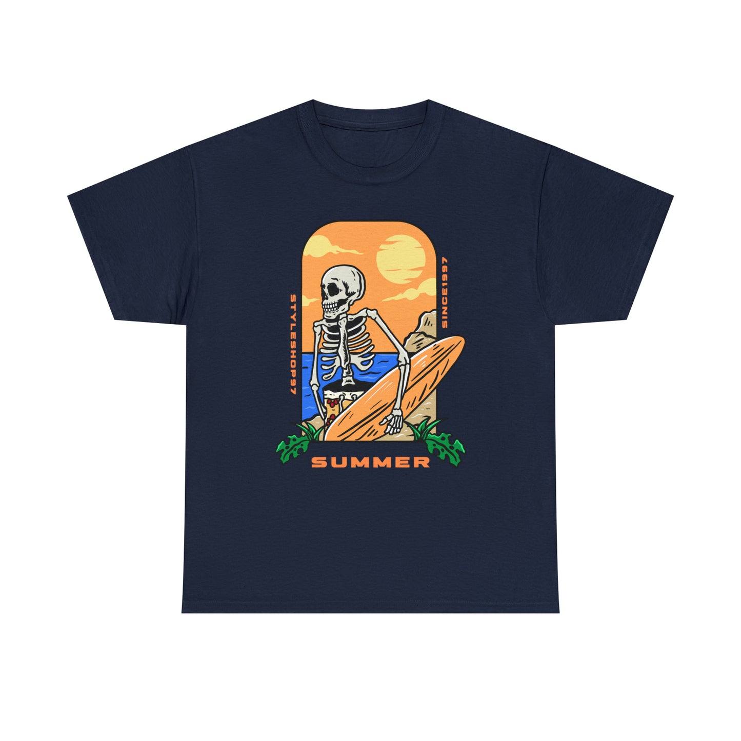 Summer Skeleton Unisex Heavy Cotton Tee