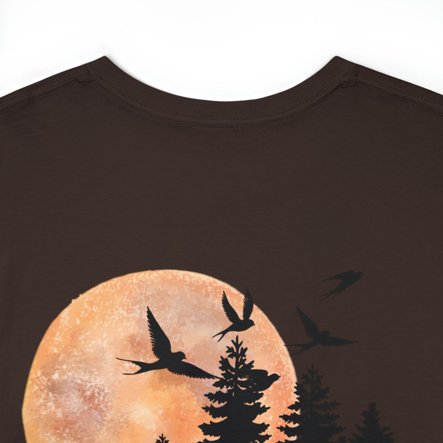 Moon Skull Backprint Unisex Heavy Cotton Tee