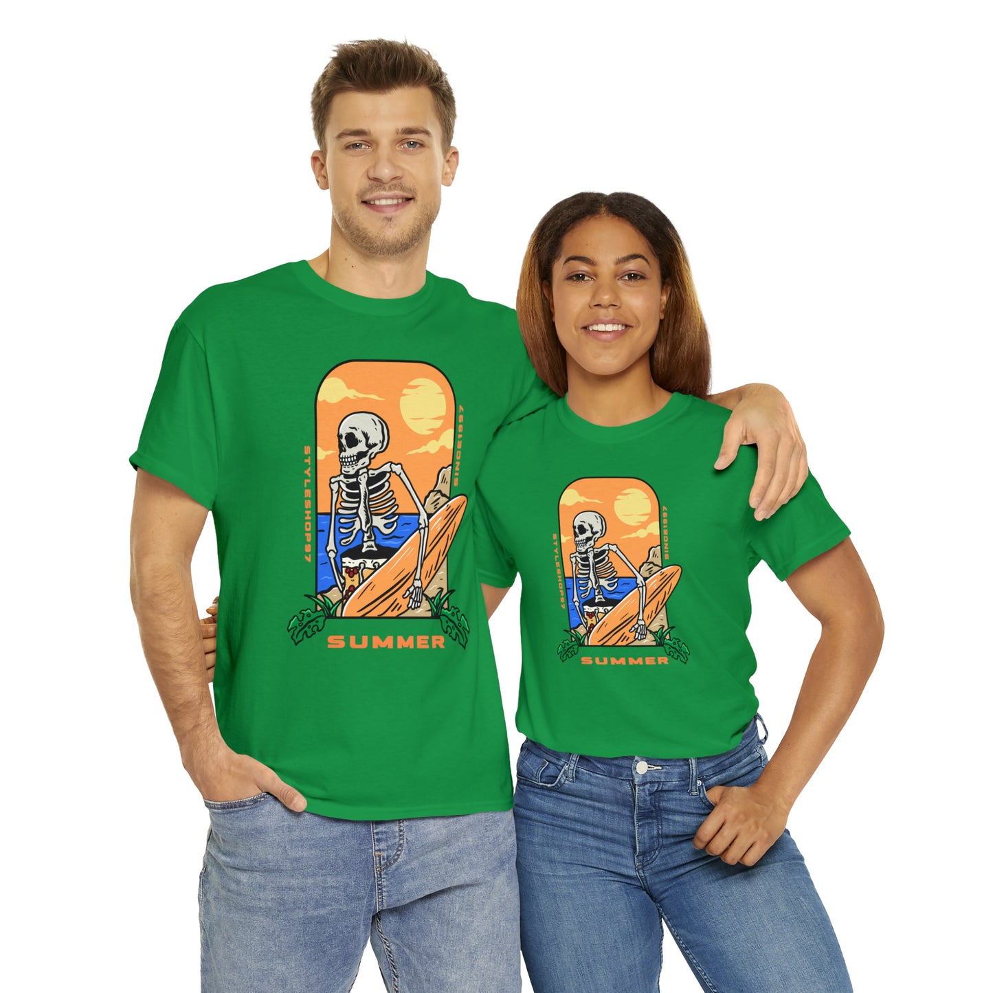 Summer Skeleton Unisex Heavy Cotton Tee
