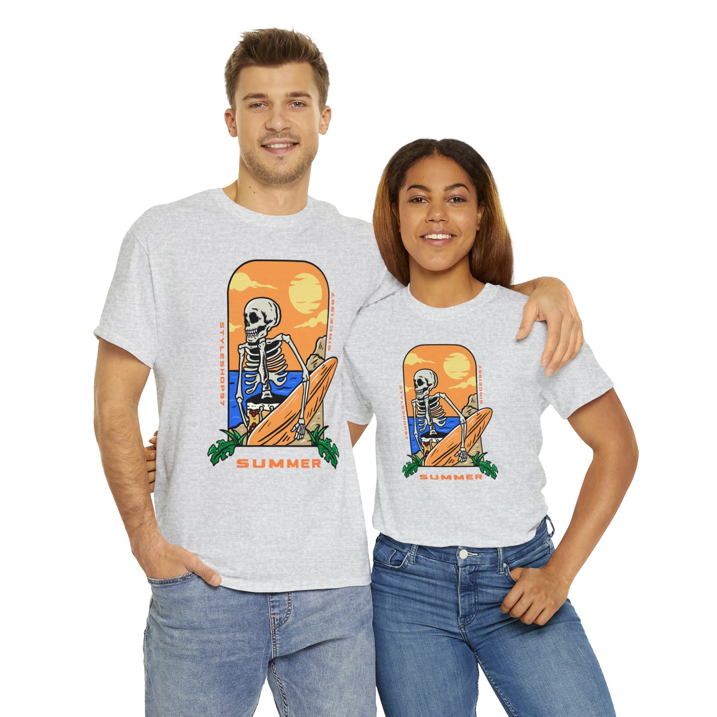 Summer Skeleton Unisex Heavy Cotton Tee