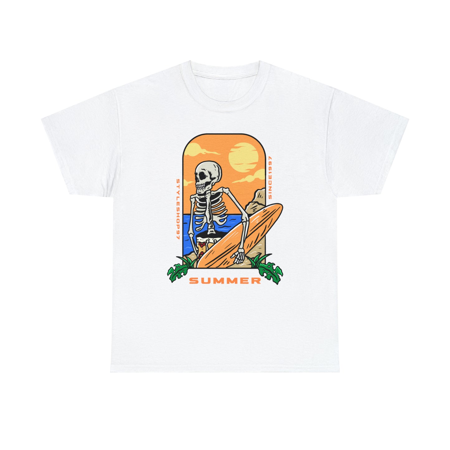 Summer Skeleton Unisex Heavy Cotton Tee