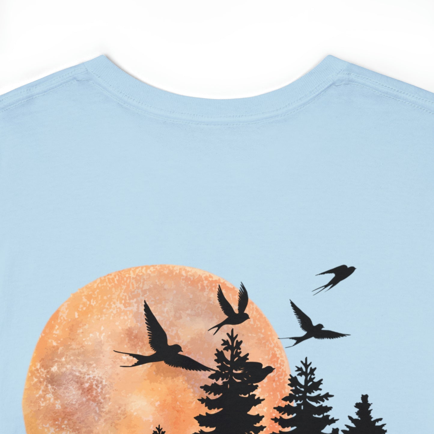 Moon Skull Backprint Unisex Heavy Cotton Tee