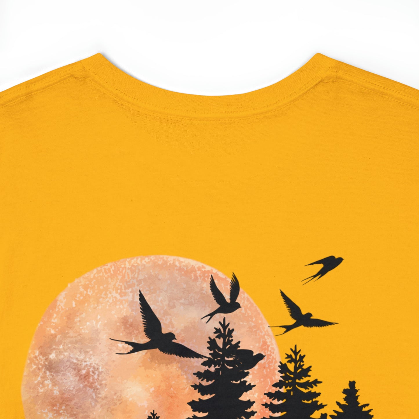 Moon Skull Backprint Unisex Heavy Cotton Tee