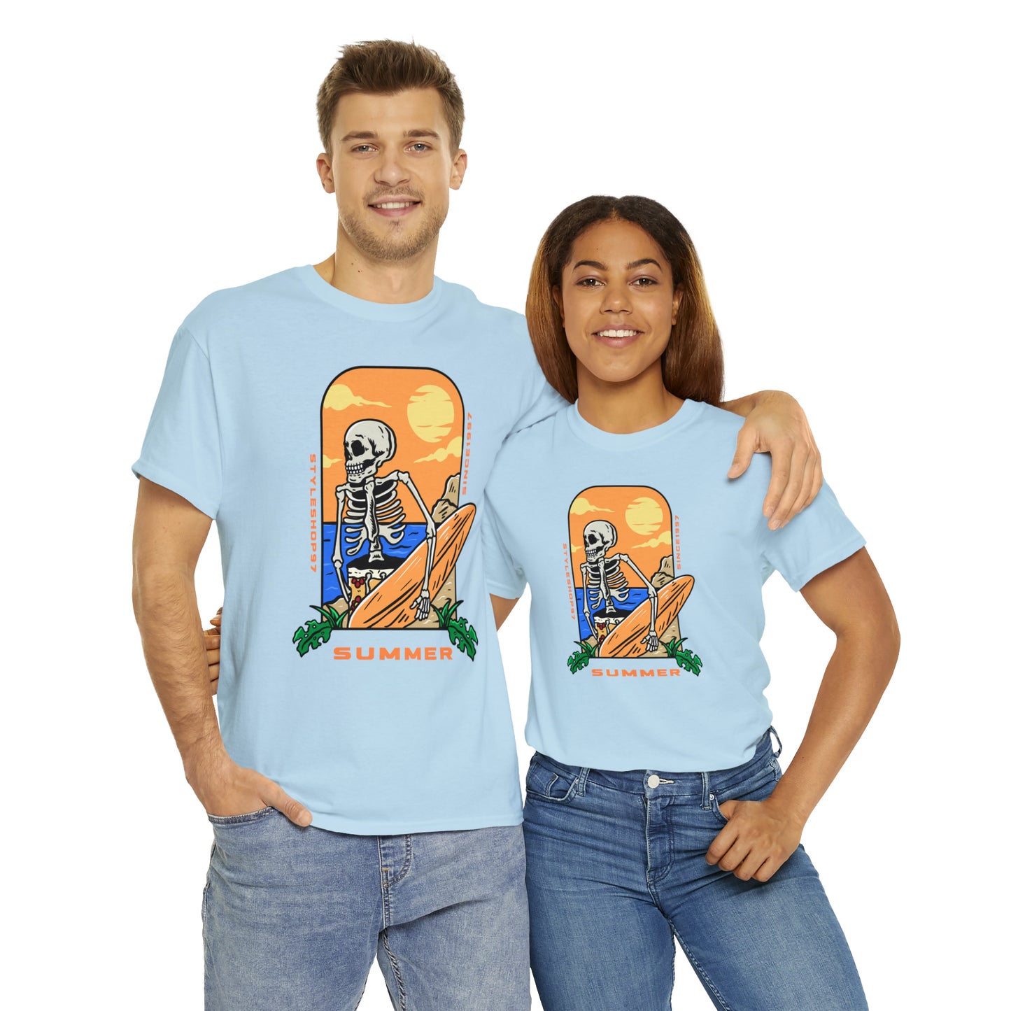 Summer Skeleton Unisex Heavy Cotton Tee