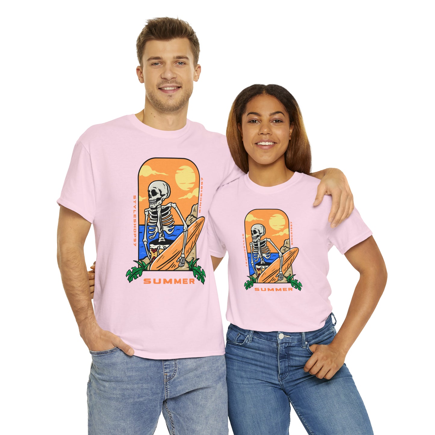 Summer Skeleton Unisex Heavy Cotton Tee