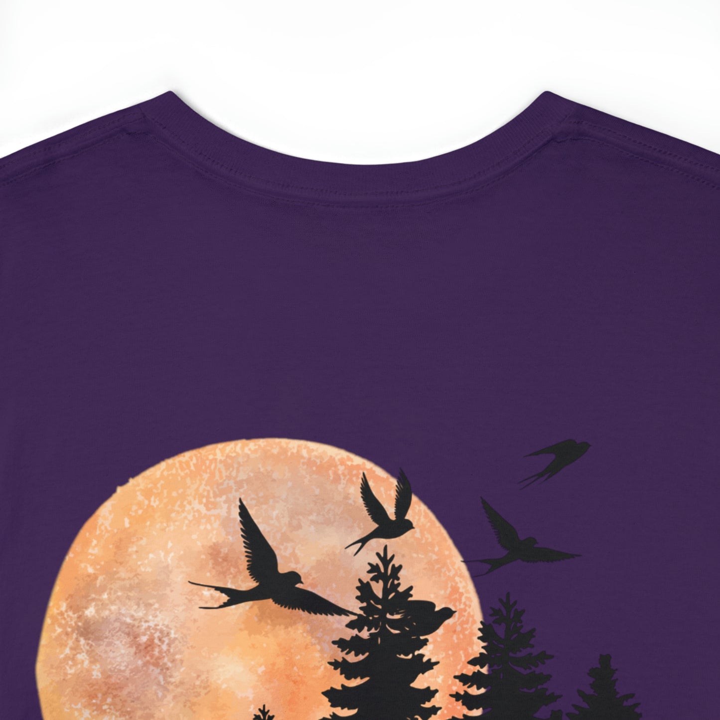 Moon Skull Backprint Unisex Heavy Cotton Tee
