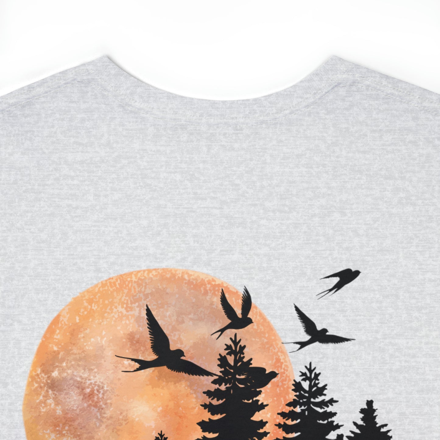 Moon Skull Backprint Unisex Heavy Cotton Tee