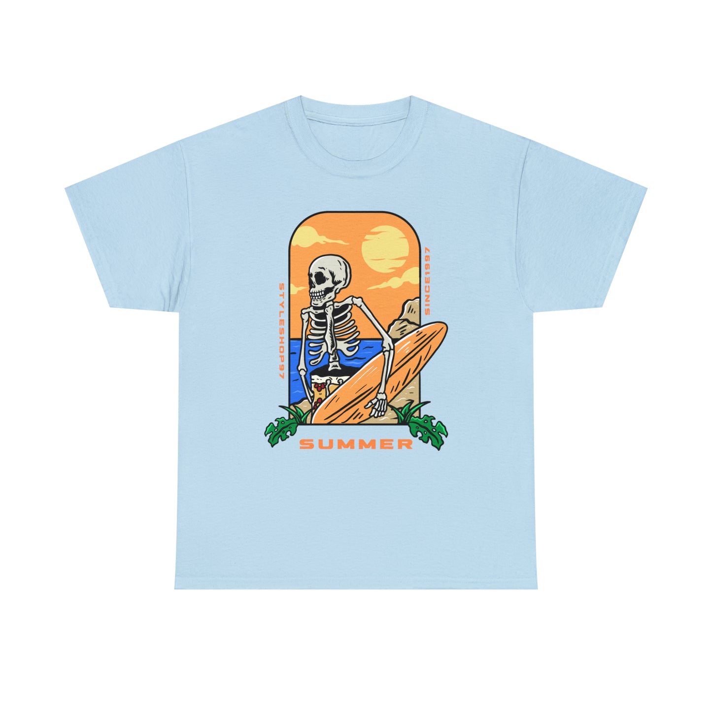 Summer Skeleton Unisex Heavy Cotton Tee