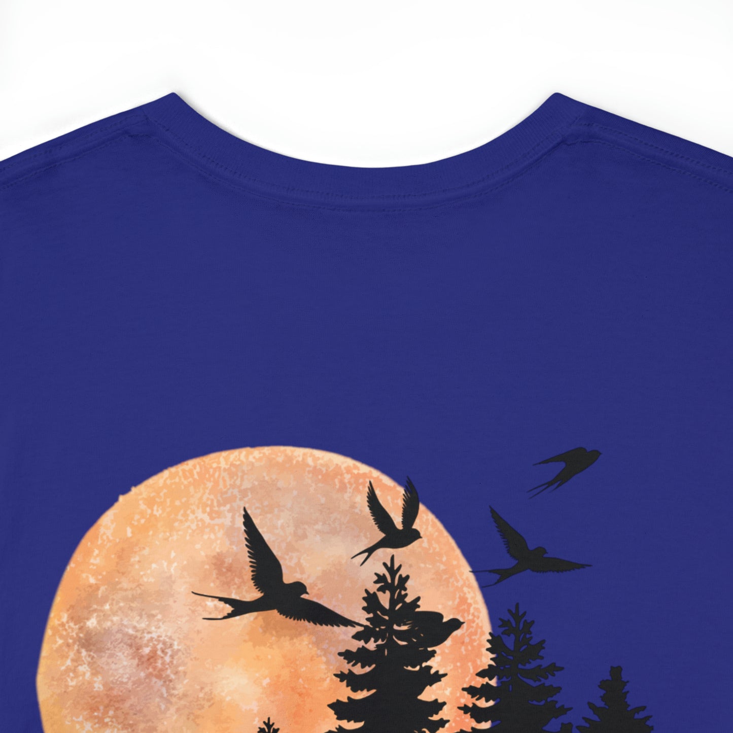 Moon Skull Backprint Unisex Heavy Cotton Tee