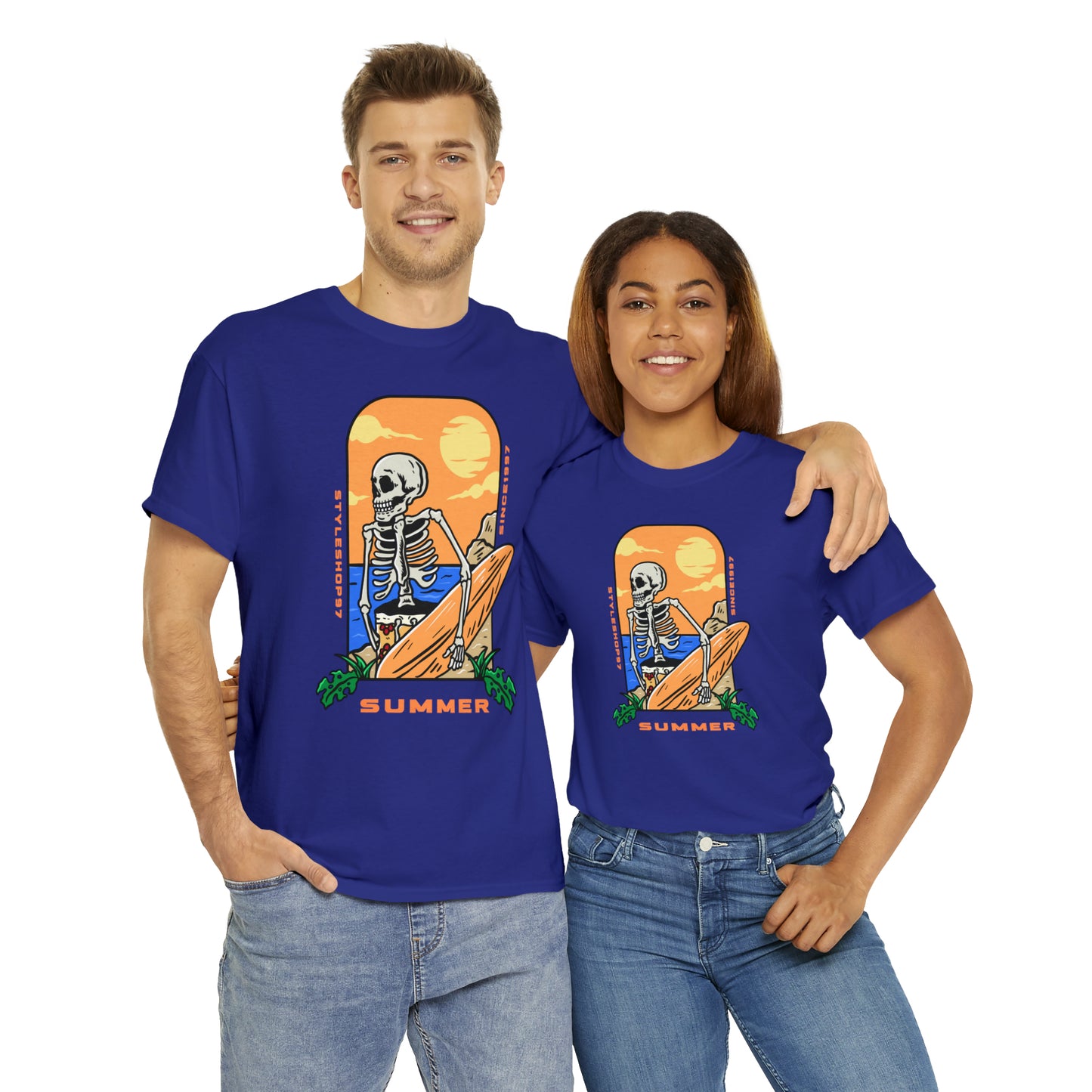 Summer Skeleton Unisex Heavy Cotton Tee