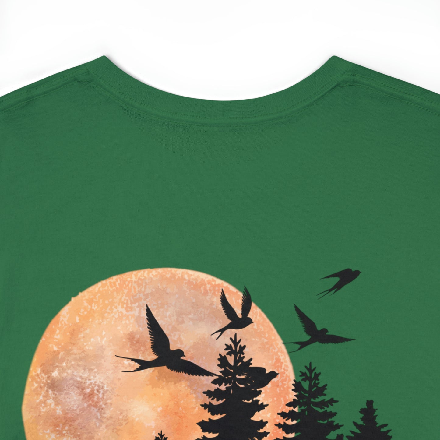 Moon Skull Backprint Unisex Heavy Cotton Tee