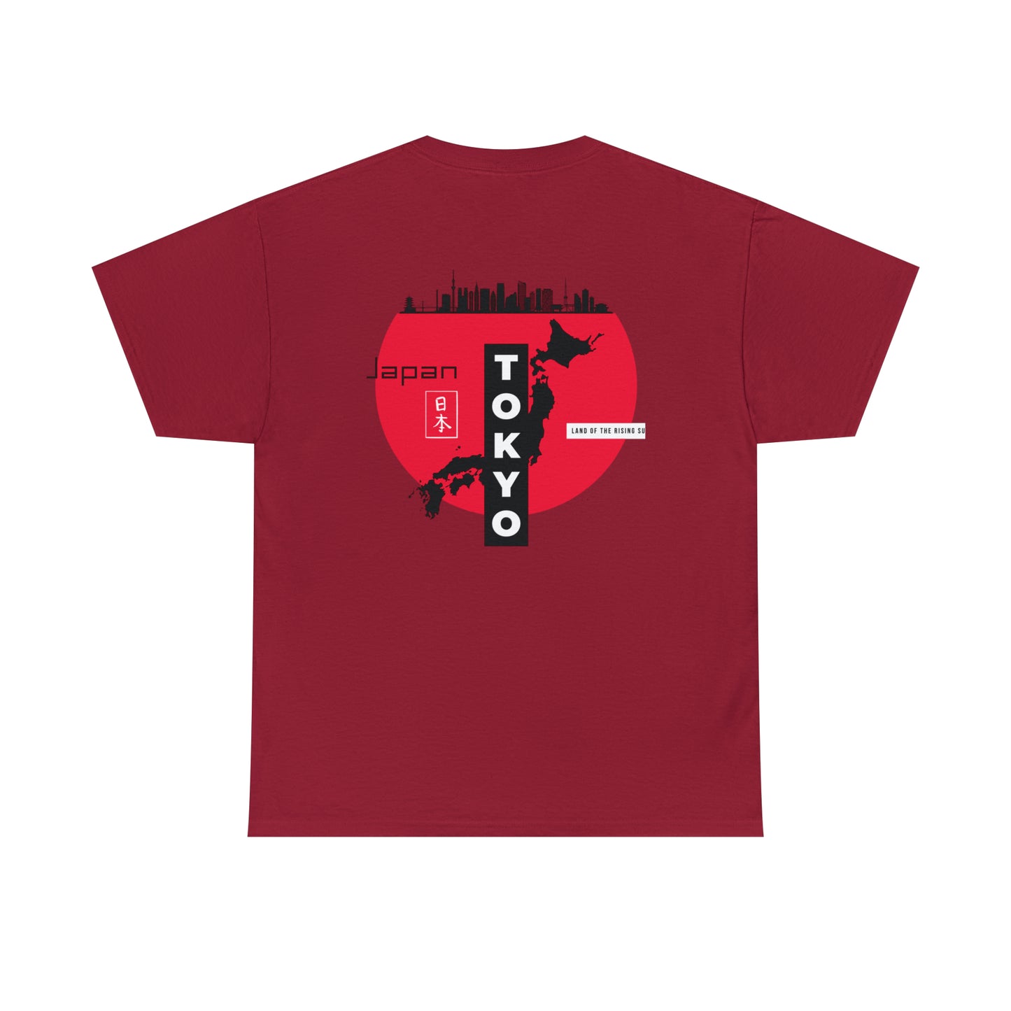 Tokyo Japan Backprint Unisex Heavy Cotton Tee