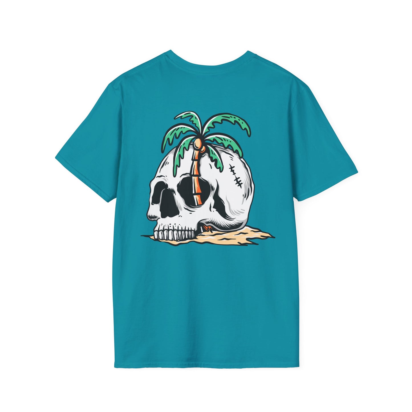 Skull Palm Summer Back Print Shirt