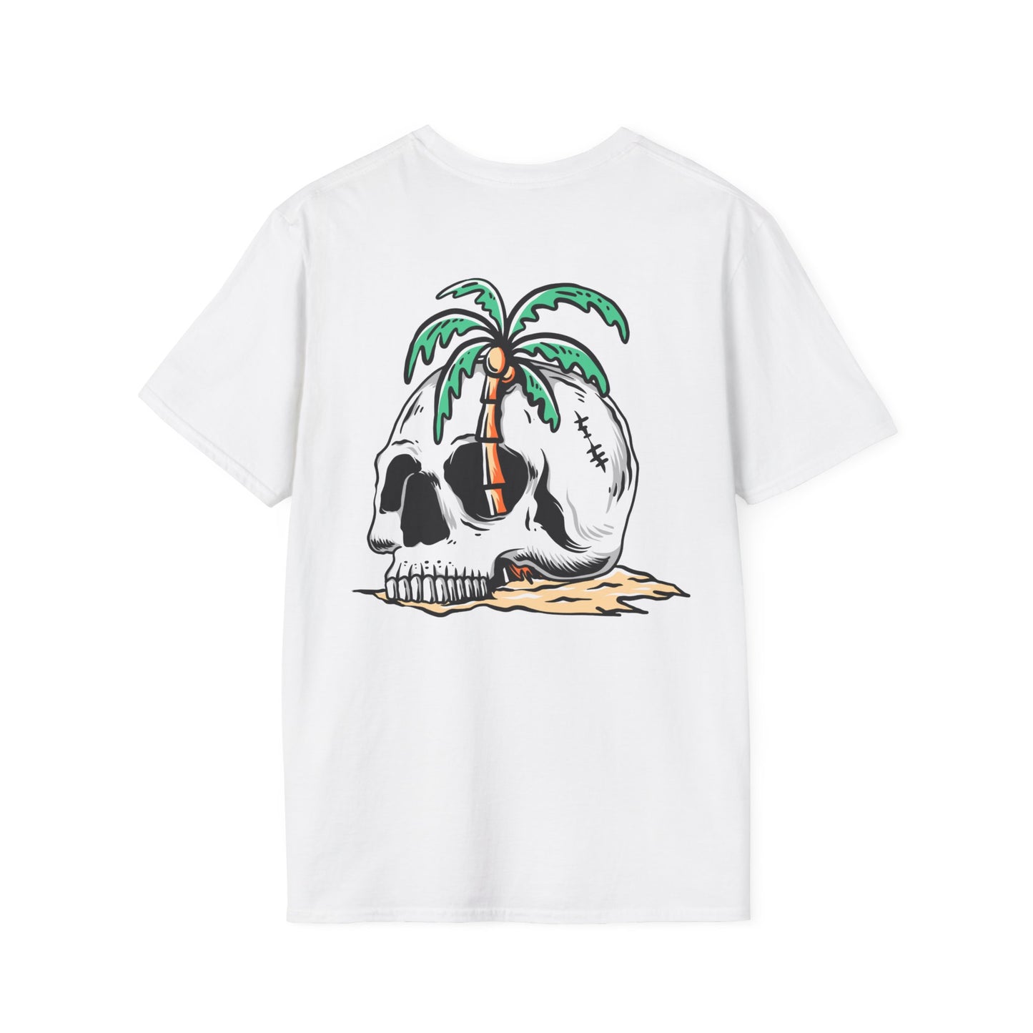 Skull Palm Summer Back Print Shirt